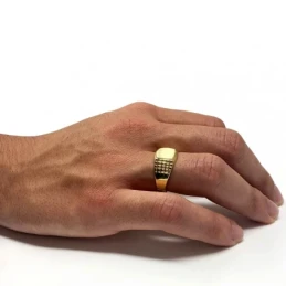 Sello oro 18k caballerotallado hueco [7516]