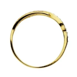 Sortija oro bicolor 18k 28 circonitas [7540]
