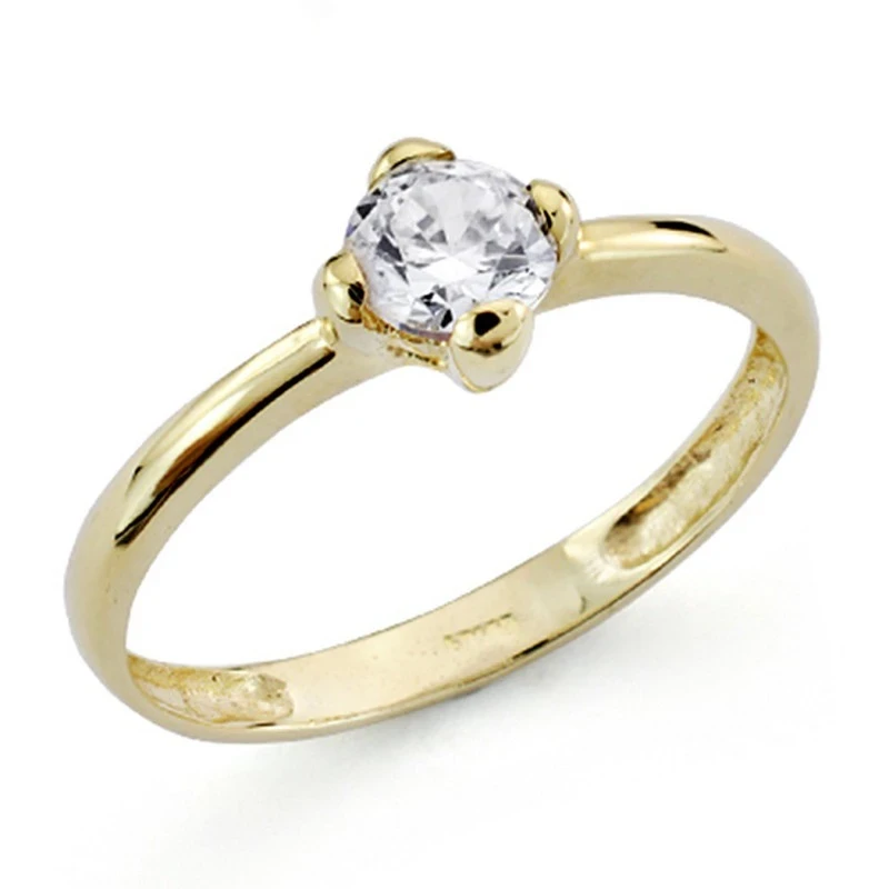 Solitario oro 18k para mujer garras [7549]