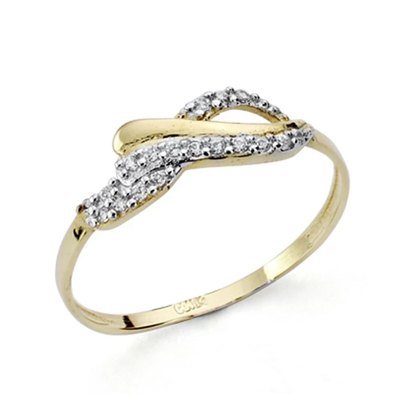 Sortija oro bicolor 18k circonita [7557]