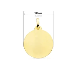 Medalla oro 18k San Cristobal 18mm. bisel [7572]