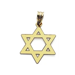 Colgante oro 18k Estrella David 23mm. tallada [7582]