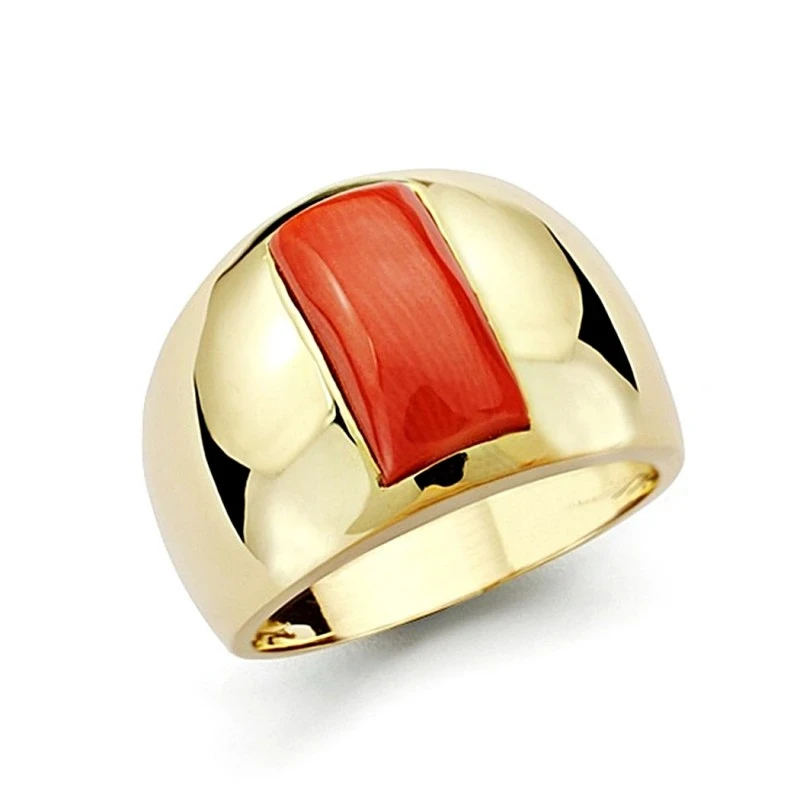 Sortija oro 18k coral fino [7672]