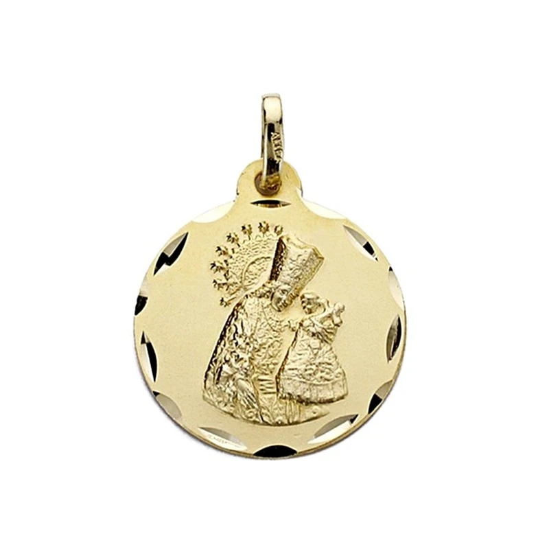 Medalla oro 18k Virgen Desamparados 18mm. [7730]