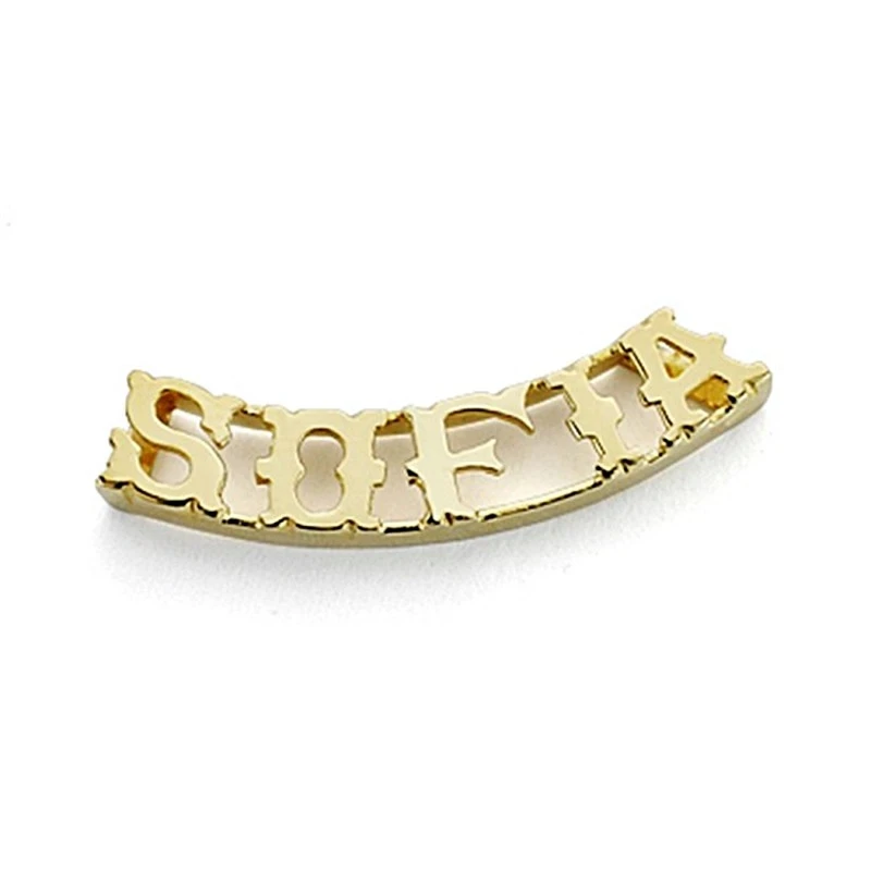 Colgante oro 18k nombre 5 letras a elegir [7893]