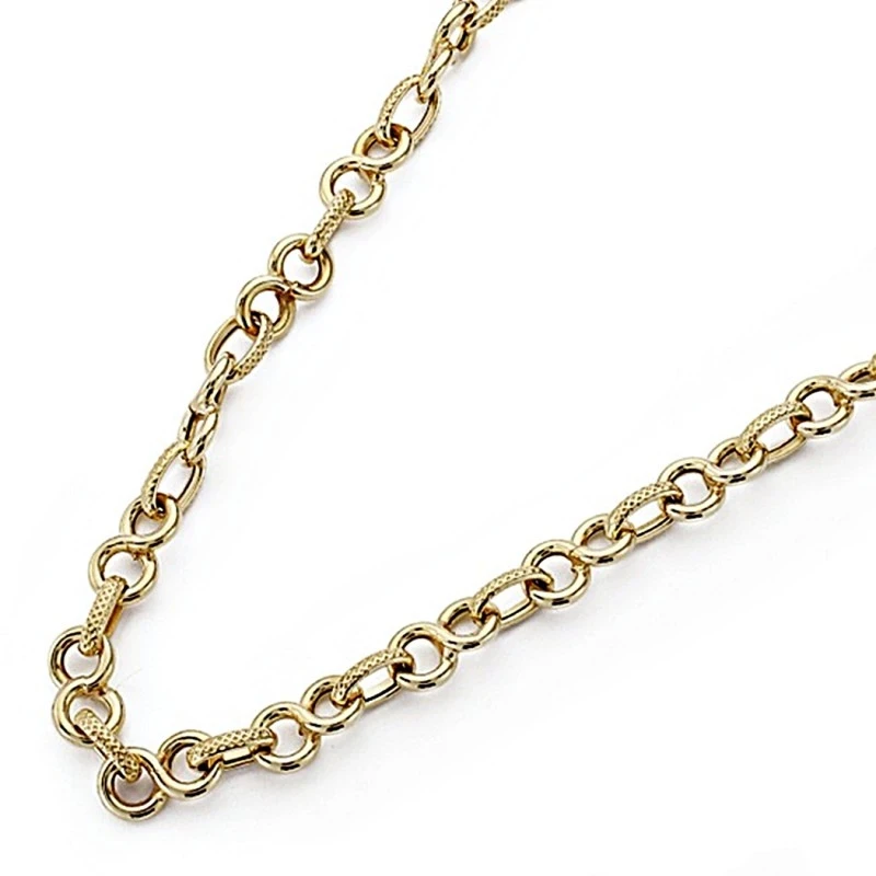 Gargantilla oro 18k 45cm. eslabones [8036]