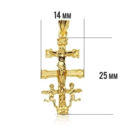 Cruz oro 18k Carava 28mm. [8053]