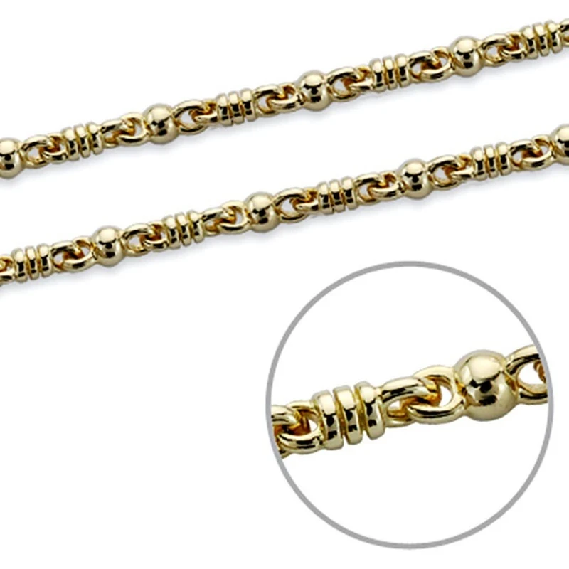 Cadena oro 18k 60cm. 2,5mm. bola tramos [8071]