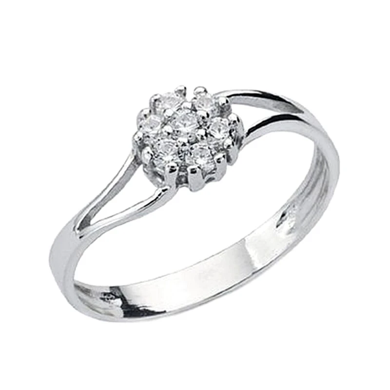 Sortija oro blanco 18k circonitas  [9050S]