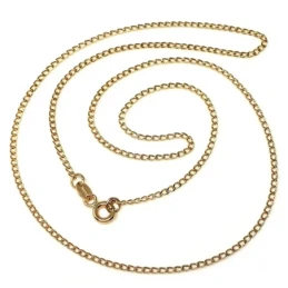 Cadena oro 18k barbada hueca 50 x 1mm. 2.05 grs. [9442]