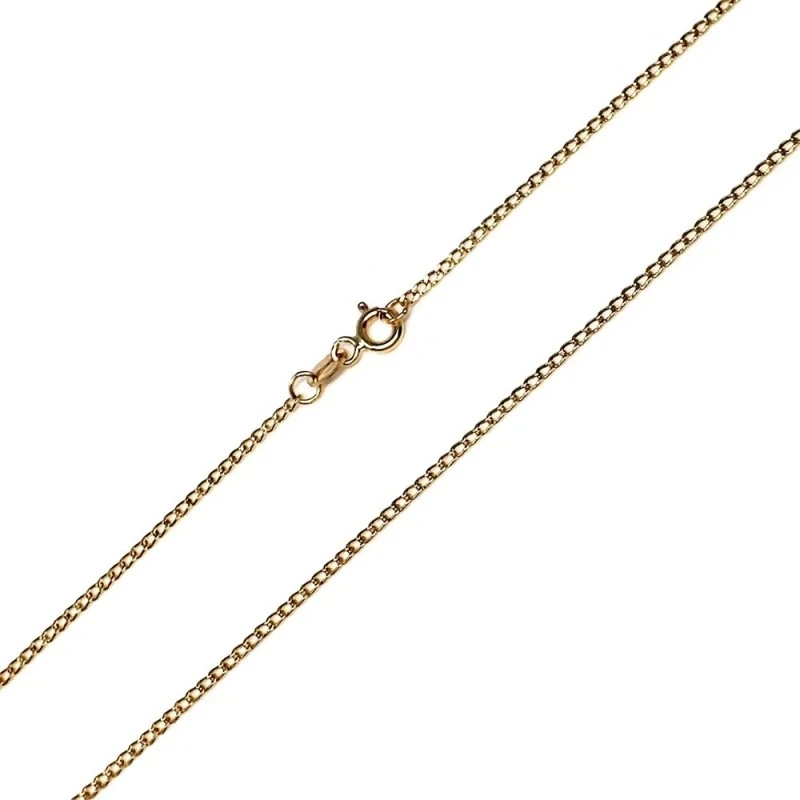 Cadena oro 18k barbada hueca 50 x 1mm. 2.05 grs. [9442]