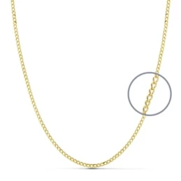 Cadena oro 18k barbada hueca 50 x 1mm. 2.05 grs. [9442]
