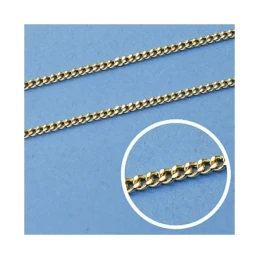 Cadena oro 18k barbada hueca 50 x 1mm. 2.05 grs. [9442]