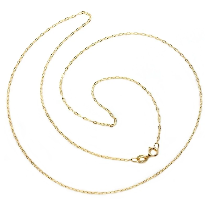 Cadena oro 18k maciza tallada 50 cm. 1 mm. 1.20 grs. [9449]