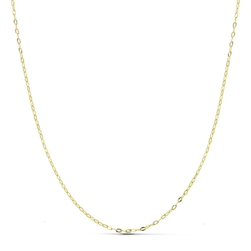 Cadena oro 18k maciza tallada 50 cm. 1 mm. 1.20 grs. [9449]