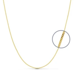 Cadena oro 18k maciza barbada 40 cm. 1 mm. 2.60 grs. [9486]