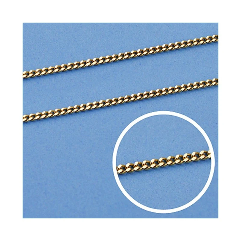 Cadena oro 18k maciza barbada 50 cm. 1 mm. 3.00 grs. [9488]