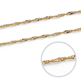 Cadena oro 18k maciza singapur 40 cm. 1 mm. 1.00 grs. [9507]