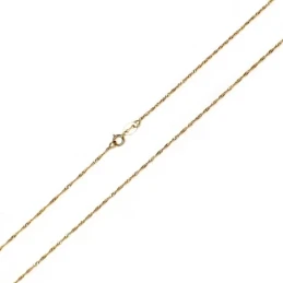 Cadena oro 18k maciza singapur 45 cm. 1 mm. 1.15 grs. [9508]