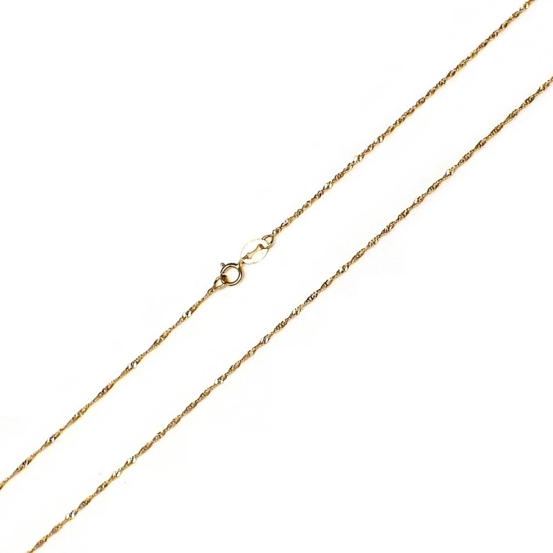 Cadena oro 18k maciza singapur 45 cm. 1 mm. 1.15 grs. [9508]