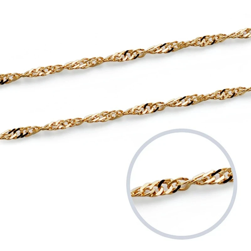 Cadena oro 18k maciza singapur 40 cm. 1,2 mm. 1.50 grs. [9510]