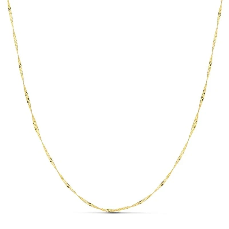Cadena oro 18k maciza singapur 45 cm. 1,2 mm. 1.60 grs. [9511]