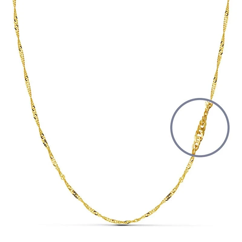 Cadena oro 18k maciza singapur 45 cm. 1,8 mm. 3.10 grs. [9518]