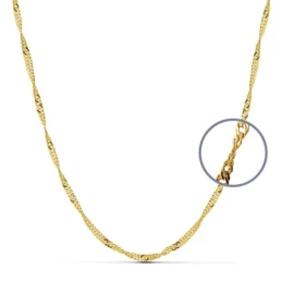 Cadena oro 18k maciza singapur 45 cm. 2,5 mm. 5.00 grs. [9524]