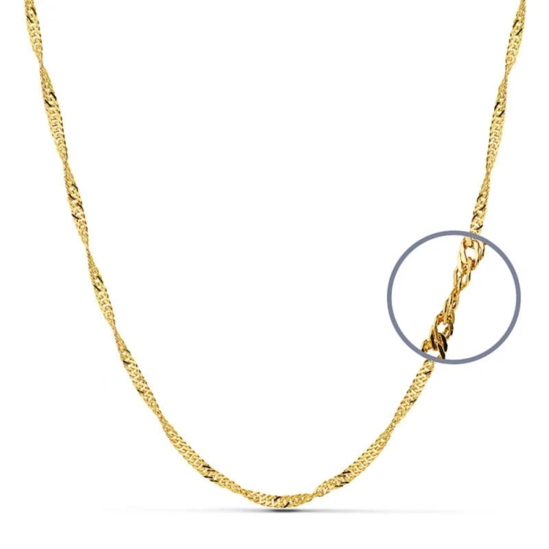 Cadena oro 18k maciza singapur 45 cm. 2,5 mm. 5.00 grs. [9524]