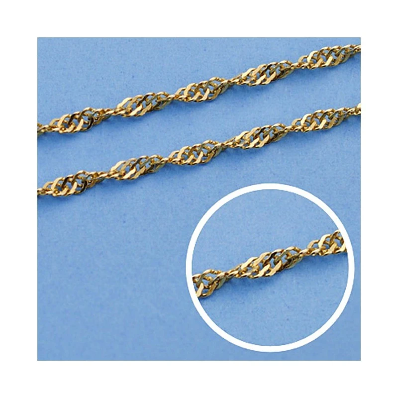 Cadena oro 18k maciza singapur 50 cm. 2,5 mm. 5.65 grs. [9525]