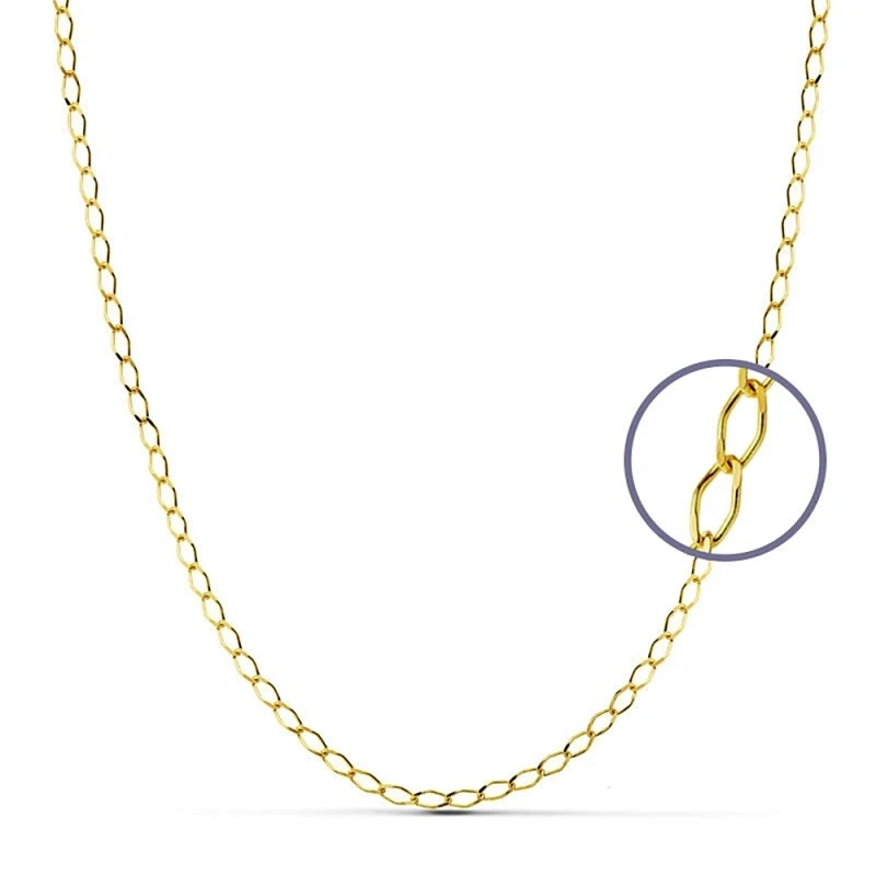 Cadena oro 18k maciza rombo 50 cm. 2,5 mm. 3.90 grs. [9534]