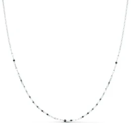 Cadena oro blanco 18k maciza 45 cm. 1.2 mm. 0.95 grs. [9536]