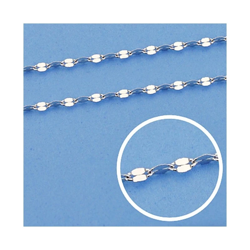 Cadena oro blanco 18k maciza 45 cm. 1.2 mm. 0.95 grs. [9536]