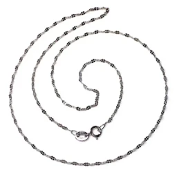 Cadena oro blanco 18k maciza 45 cm. 1.1 mm. 0.90 grs. [9537]