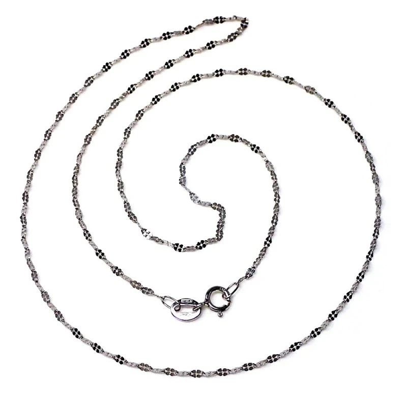 Cadena oro blanco 18k maciza 45 cm. 1.1 mm. 0.90 grs. [9537]