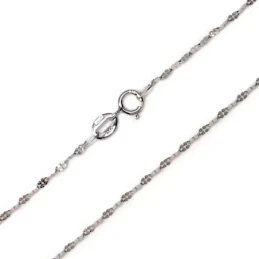 Cadena oro blanco 18k maciza 45 cm. 1.1 mm. 0.90 grs. [9537]