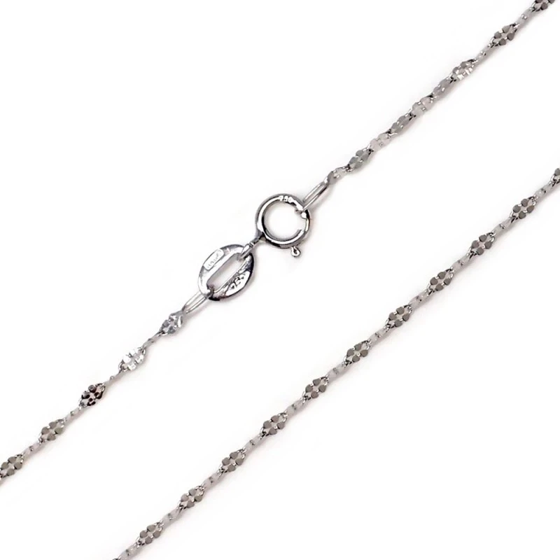 Cadena oro blanco 18k maciza 45 cm. 1.1 mm. 0.90 grs. [9537]