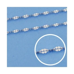 Cadena oro blanco 18k maciza 45 cm. 1.1 mm. 0.90 grs. [9537]