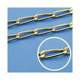Cadena oro 18k hueca bilbao 50 cm. 4,5 mm. 10.15 grs. [9575]