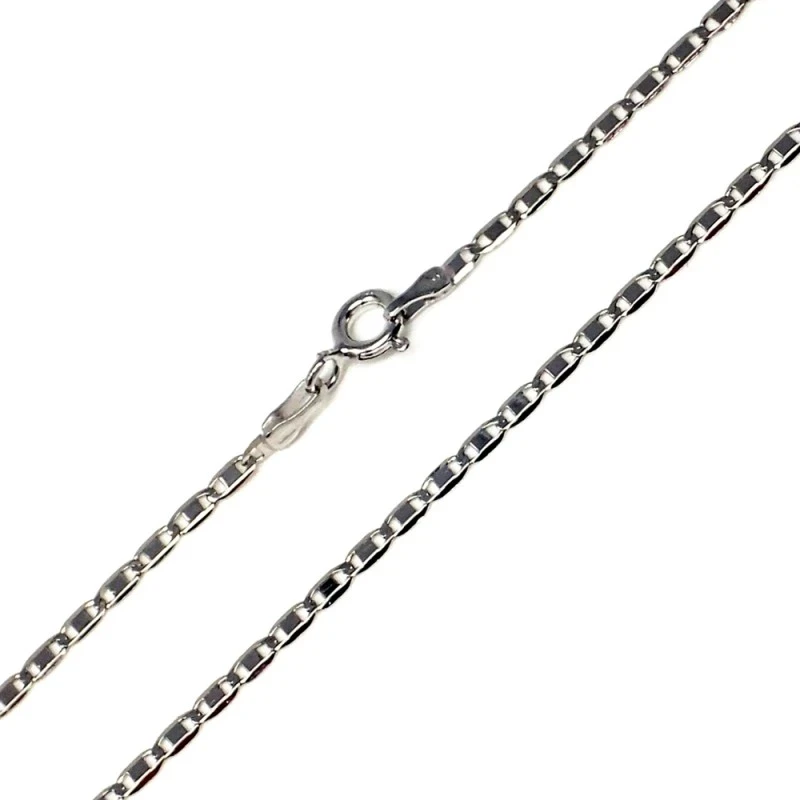 Cadena oro blanco 18k maciza 45 cm. 1,8 mm. 2.65 grs. [9593]