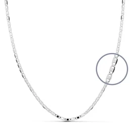 Cadena oro blanco 18k maciza 45 cm. 1,8 mm. 2.65 grs. [9593]