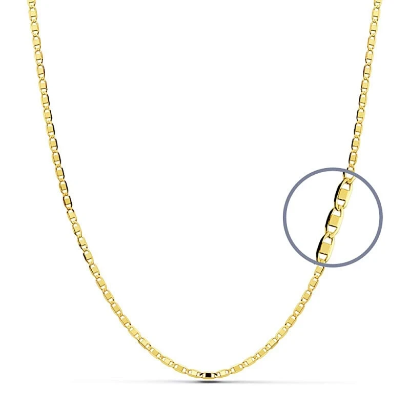 Cadena oro 18k maciza plana 45 cm. 1,5 mm. 2.80 grs. [9601]