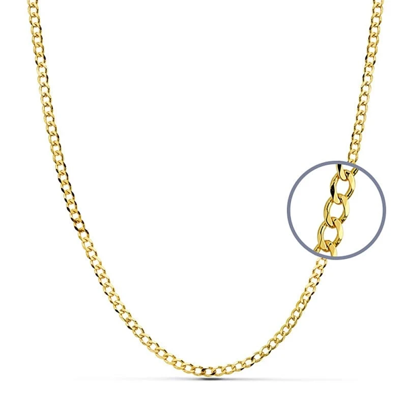 Cadena oro 18k barbada 60cm. maciza 11.50grs. [9634]