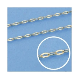 Cadena oro 18k maciza forzada. 45 cm x 1 mm. 1.95 grs. [9644]