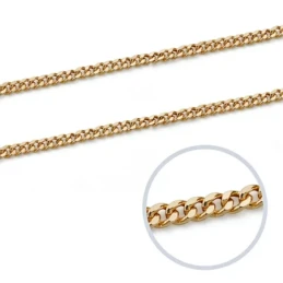 Cadena oro 18k barbada 60 cm hueca 1,50 mm. 3,25 gr [9654]