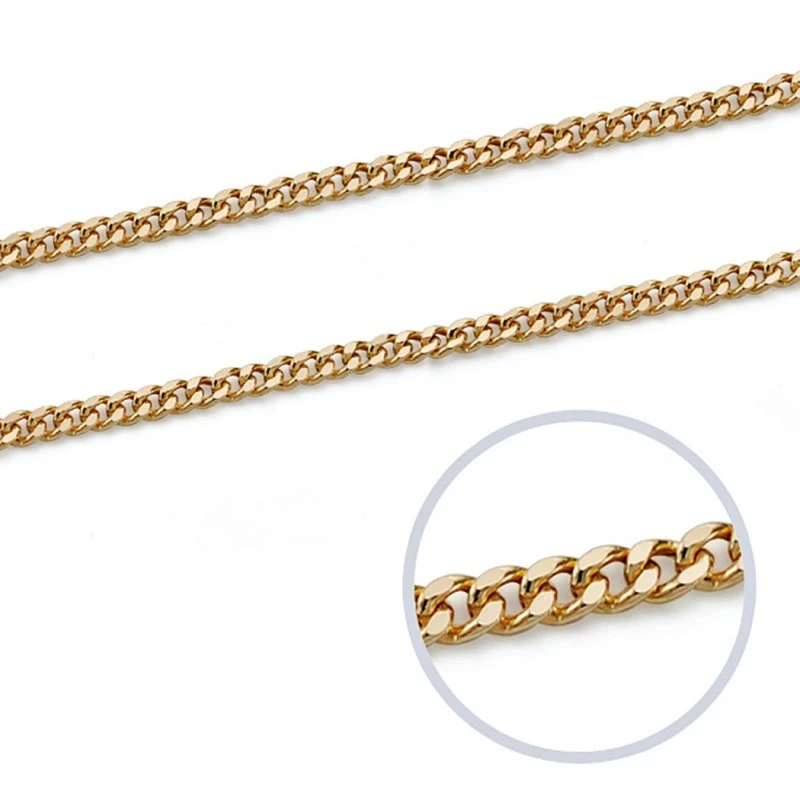 Cadena oro 18k barbada 60 cm hueca 1,50 mm. 3,25 gr [9654]