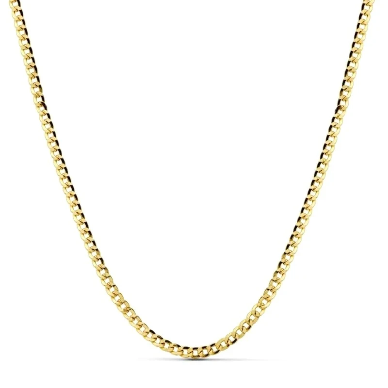 Cadena oro 18k barbada 60 cm hueca 3,5 mm. 10,90 gr [9661]