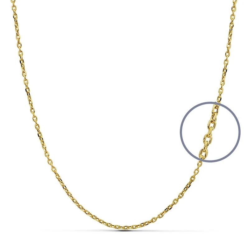 Cadena oro 18k forzada 45 cm hueca 1,50 mm. 2,30 gr [9666]