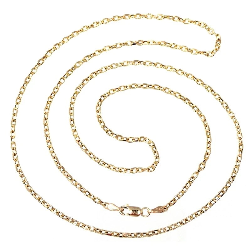 Cadena oro 18k forzada 50 cm hueca 2 mm. 3,80 gr [9669]