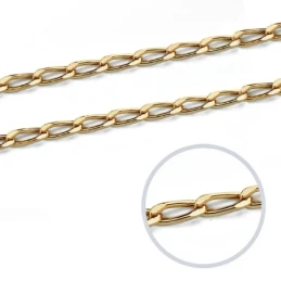 Cadena oro 18k bilbao 60 cm hueca 2 mm. 3.35 gr. [9672]